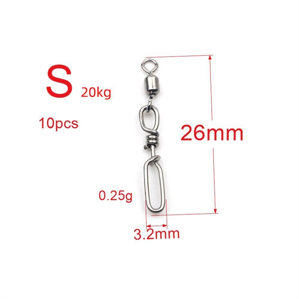 10 шт. рыболовные вертлюги из нержавеющей стали шарикоподшипник рыболовный соединитель штифт рыболовные снасти соленая вода