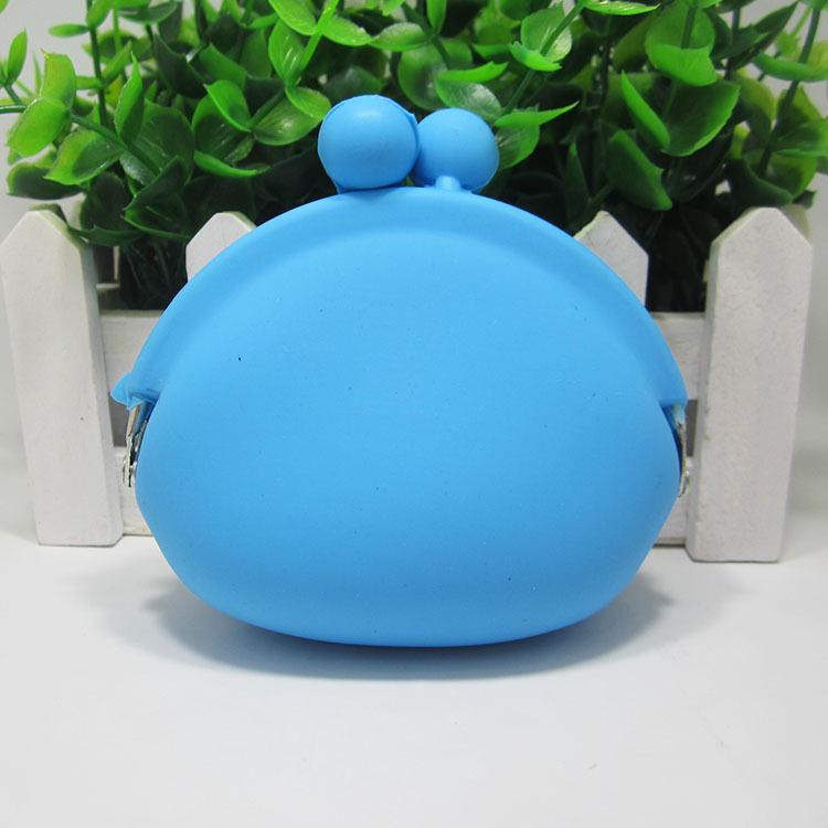 Милый мультяшный силиконовый кошелек для монет - Женская мини-сумка для монет с мягкой поверхностью и застежкой-пряжкой