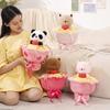 Creative Panda Capybara Hand Bouquet Doll Plush Toy Bouquet Throw Pillow Girl Doll Valentine's Day Gift