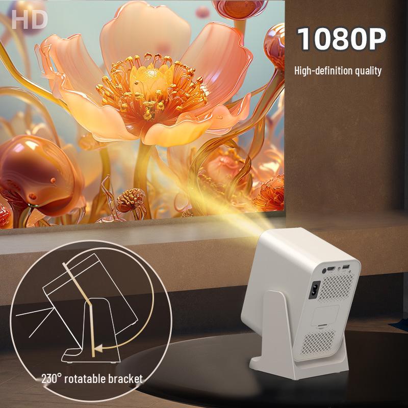 2026 Портативный HD-проектор 1080P с поддержкой 5G Screen Mirroring для дома и стриминга в Douyin/Kuaishou