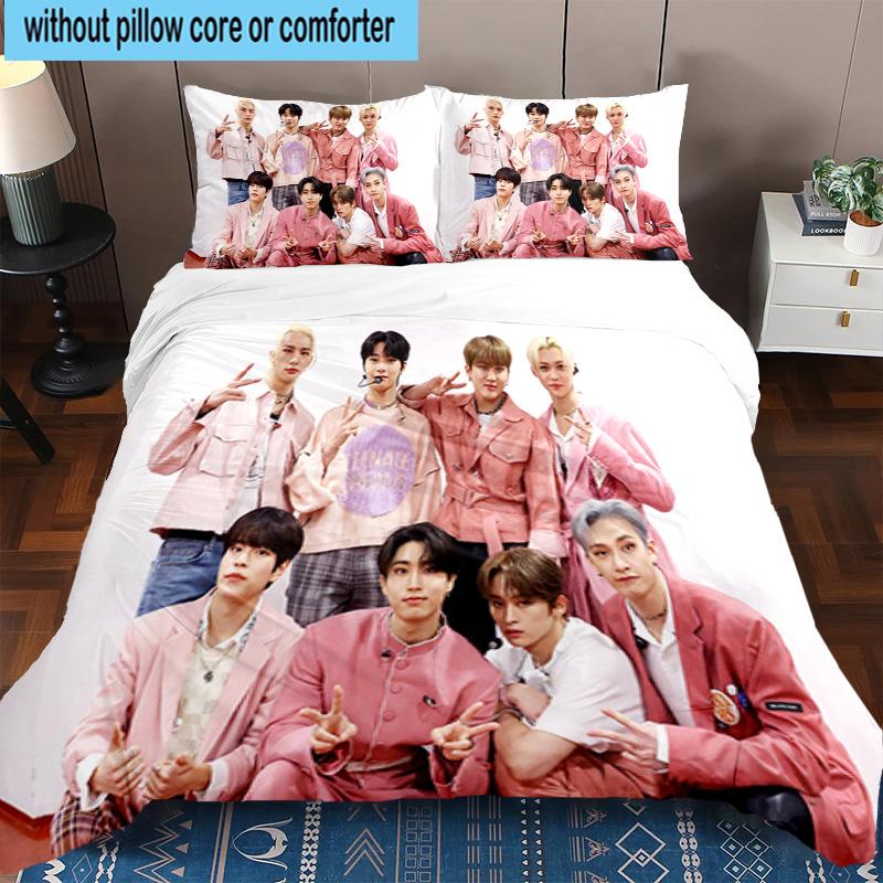 3PCS K-pop Group Poses 3pcs Bedding,Including 3PCS Duvet Cover And 2pcs Pillowcases Perfect for Christmas,Ideal for Bedroom, Dormitory