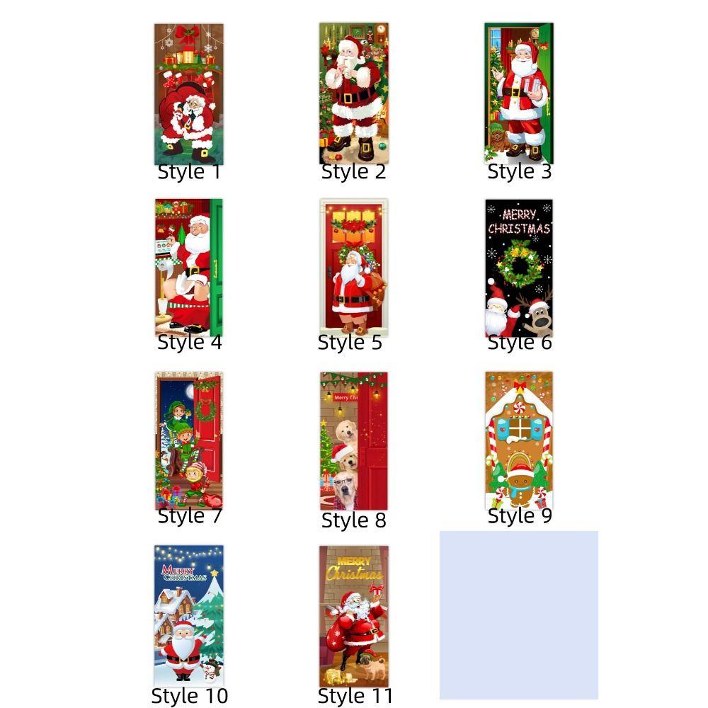 90x185cm Christmas Hanging Cloth Background Christmas Door Cover  Indoor and Outdoor