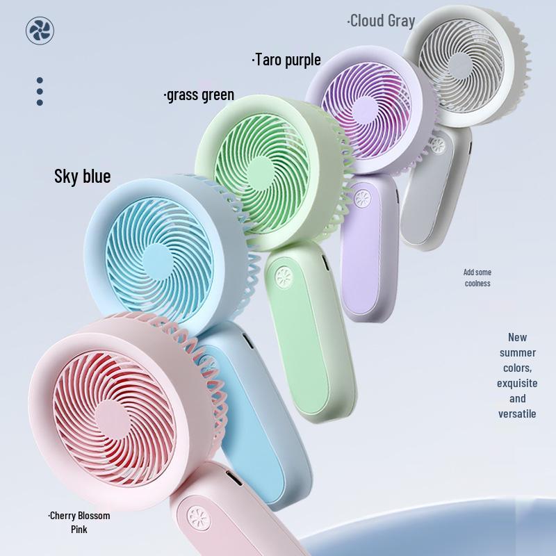 Handheld Mini USB Fan: Portable, Rechargeable Desktop Fan with Cross-Border Lighting