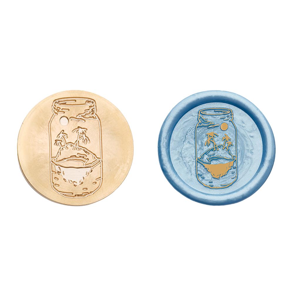 Медная головка круглой формы, 3D рельефная восковая запечатывающая медная головка для скрапбукинга подарков