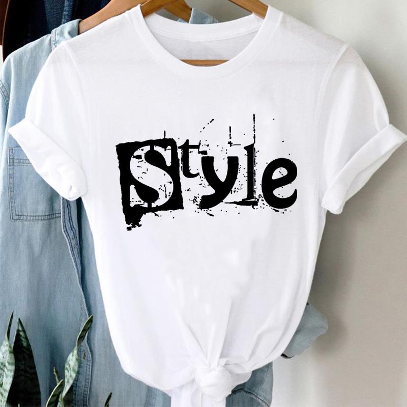 (Asian Size) Women Love Style Cute Trend Cute Print Lady Short Sleeve Tee Top Clothing Casual Fashion Tshirt Female Graphic T-shirt