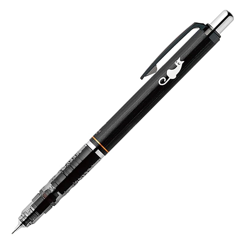 Механический карандаш Zebra DelGuard 0.5 мм, дизайн "Кошка", черный P-MA85-CAT-BK