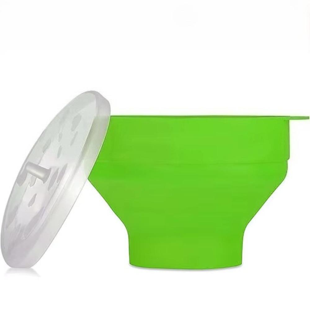 1 шт. Силиконовый микроволновый DIY попкорн мейкер складная чаша с крышкой для дома, семьи, кино, фруктовое блюдо, кухонные простые инструменты