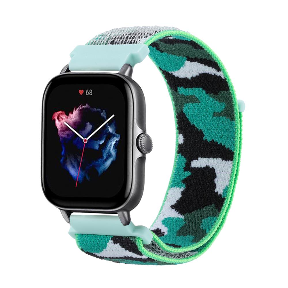 Ремешок для Amazfit GTS/2/2e/3/GTS2 Mini/GTR 42мм/47мм/GTR2/3/Pro strato 20/22мм нейлоновый Камуфляжный Браслет Ремешок Amazfit bip