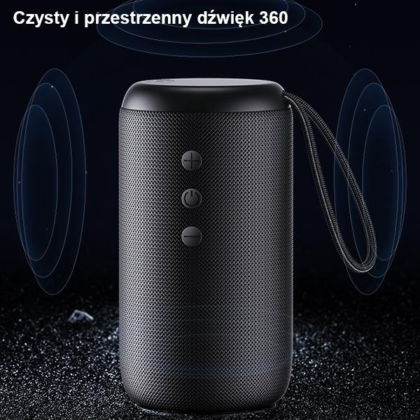 Głośnik Bluetooth 5.0 10W USAMS Waterproof z Smyczą Czarny