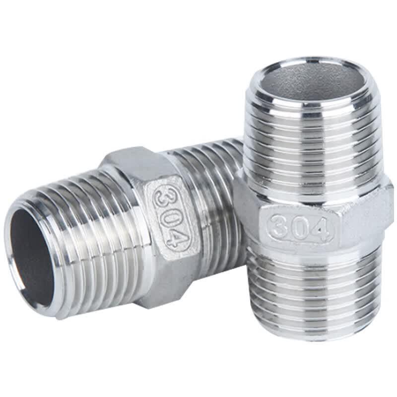 304 Stainless Steel Hex Male Thread Straight Connector