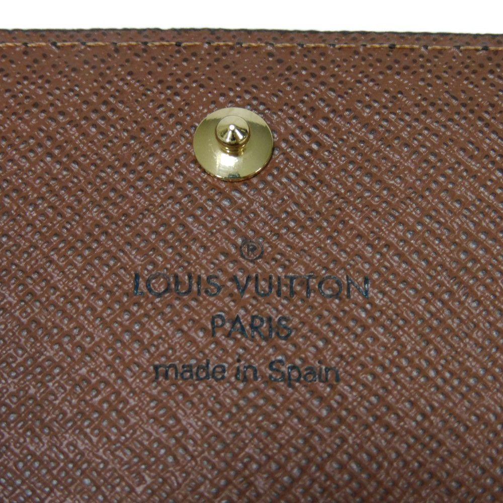 Used 12564 Envelope, Card Holder, M63801, 7946, New LV Logo, Current RFID IC Chip, Unused Monogram Maroon Unisex from