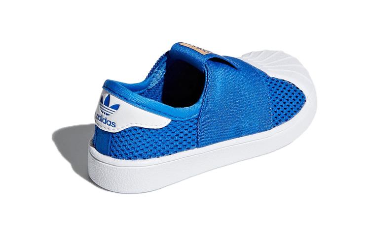 adidas Оригинальные Нескользящие Низкие Детские Кроссовки Сине-Белые Для Младенцев и Малышей DB0921