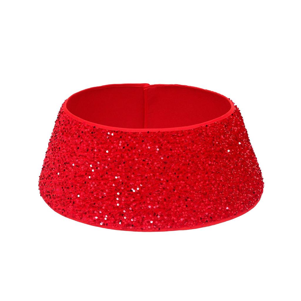 Small Shiny Christmas Tree Dress Collar Christmas Tree Base Cover Christmas Tree Basket for Holiday Decorations Home Decor