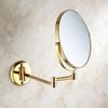 Bath Mirrors 8" Round Wall Dual Makeup Mirror 3 X Magnifying Morrir Cosmetic Mirror Bathroom Mirror Brass Golden Mirror 1308K