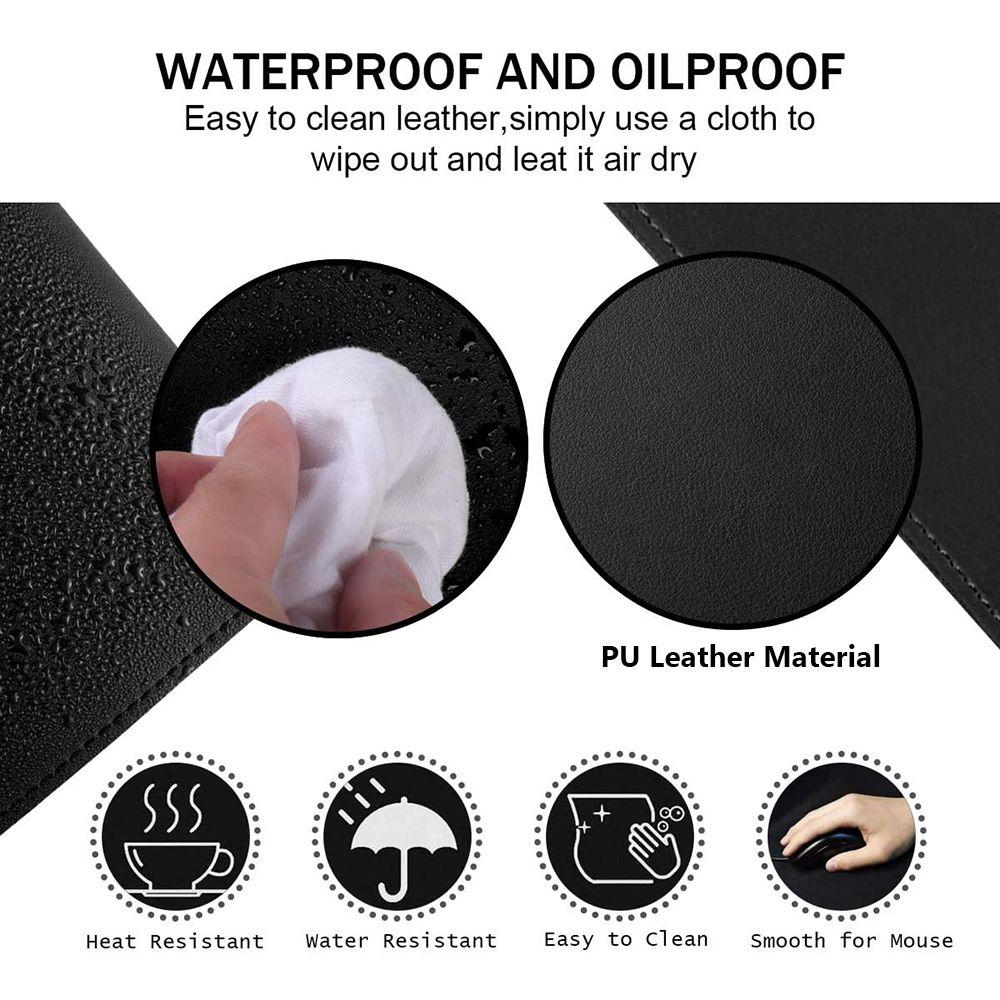 Desktop Laptop Computer Writing Mat PU Leather Mouse Pad Placemat Keyboard Mice Mat
