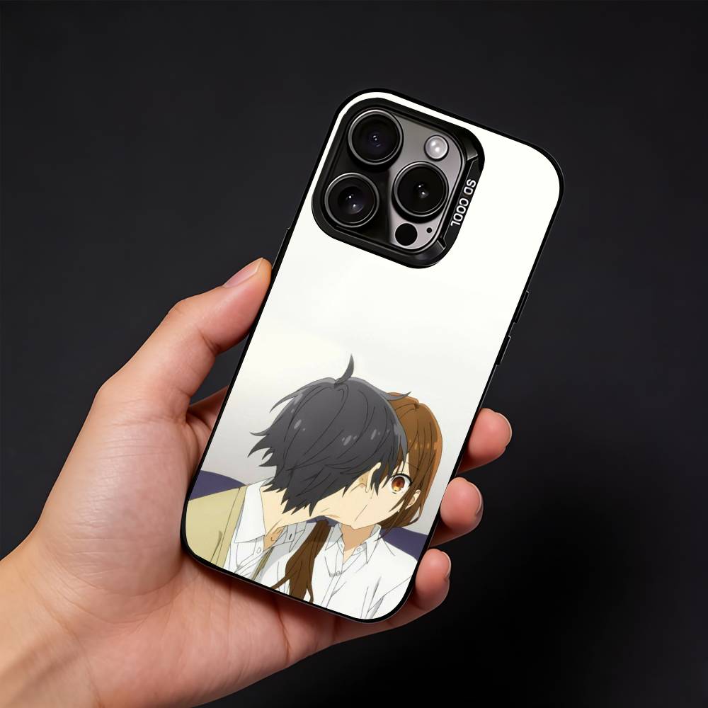 Чехол для телефона с аниме H-Horimiya для iPhone 17, 16, 15, 14, 13, 12 Pro Max, Черный, Конфетный, Матовый, Ударопрочный