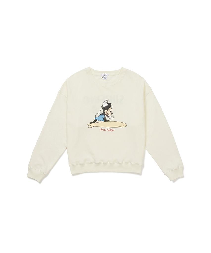 CLOVE [26Sm Clove] Mickey_Sweatshirt (Cream)