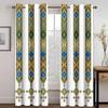 European Ethiopian Traditional Design Semi Blackout Curtains 2 Panels Bohemian Style Living Room Bedroom Home Decor Curtains