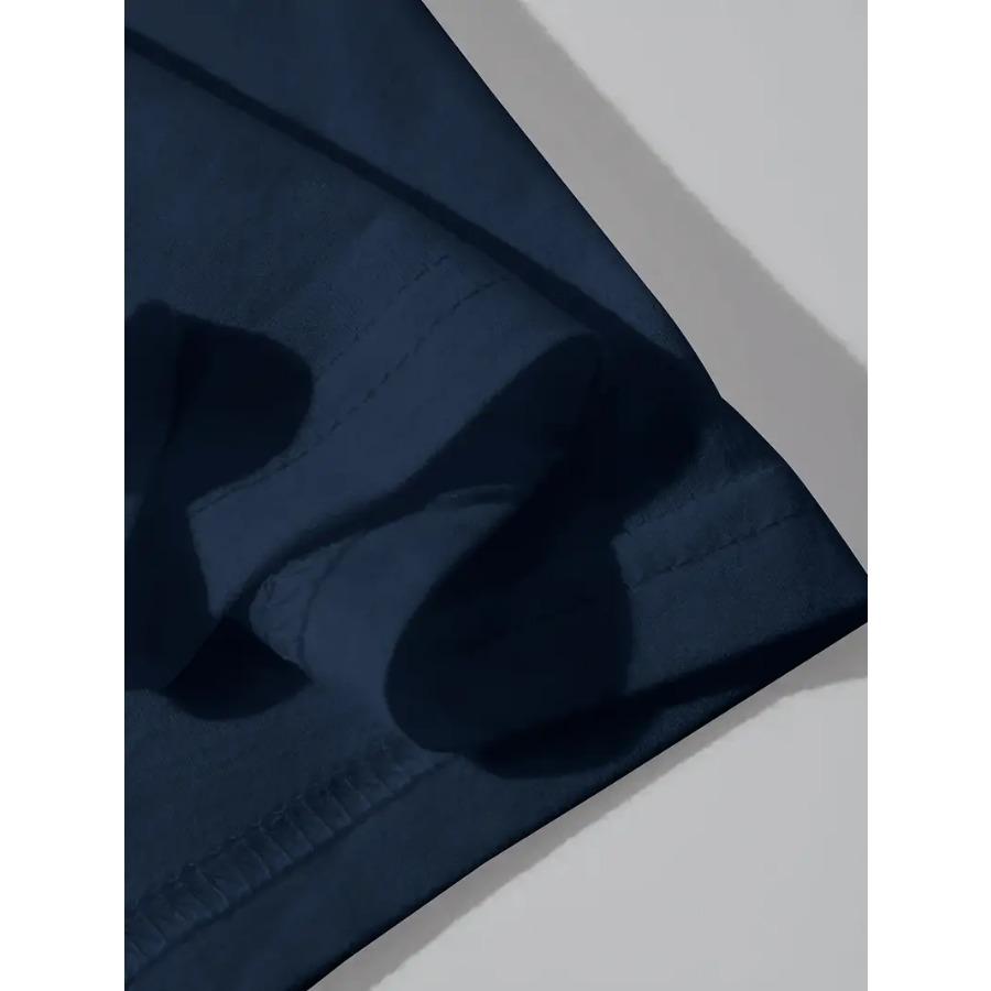 Футболка мужская с круглым вырезом и коротким рукавом с принтом алфавита - мягкая, слегка эластичная полиэстеровая ткань, машинная стирка, всесезонная одежда