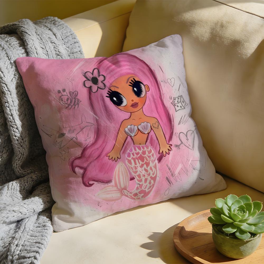 Cushion Cover Washed Linen Soft Breathable Decorative Case Sofa Home Pillow cover Singer KKarol G Funny MManana Sera Bonito