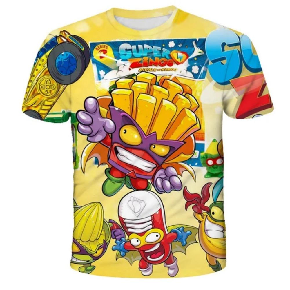 Kids Anime Game Street Style Boys and Girl Short Sleeve Cool T Shirt Superzings T Shirt Kids Aldult Clothing Top