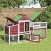VidaXL Chicken Coop Moka 186,5x58,5x113 Cm Solid Pine Wood 172230