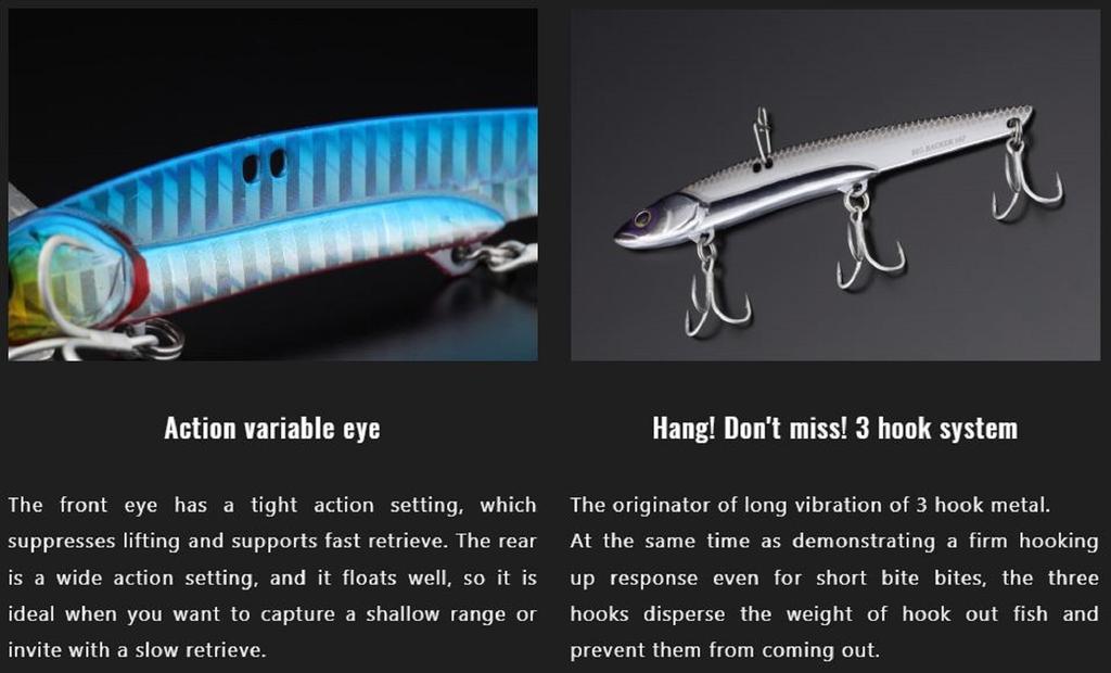 Jackall Big Backer 107 Metal Vibe 27 Grams Sinking Lure Bora (5518)