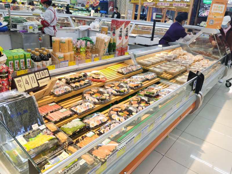 Охлаждаемый поднос для выкладки свежего мяса для витрин с воздушной завесой