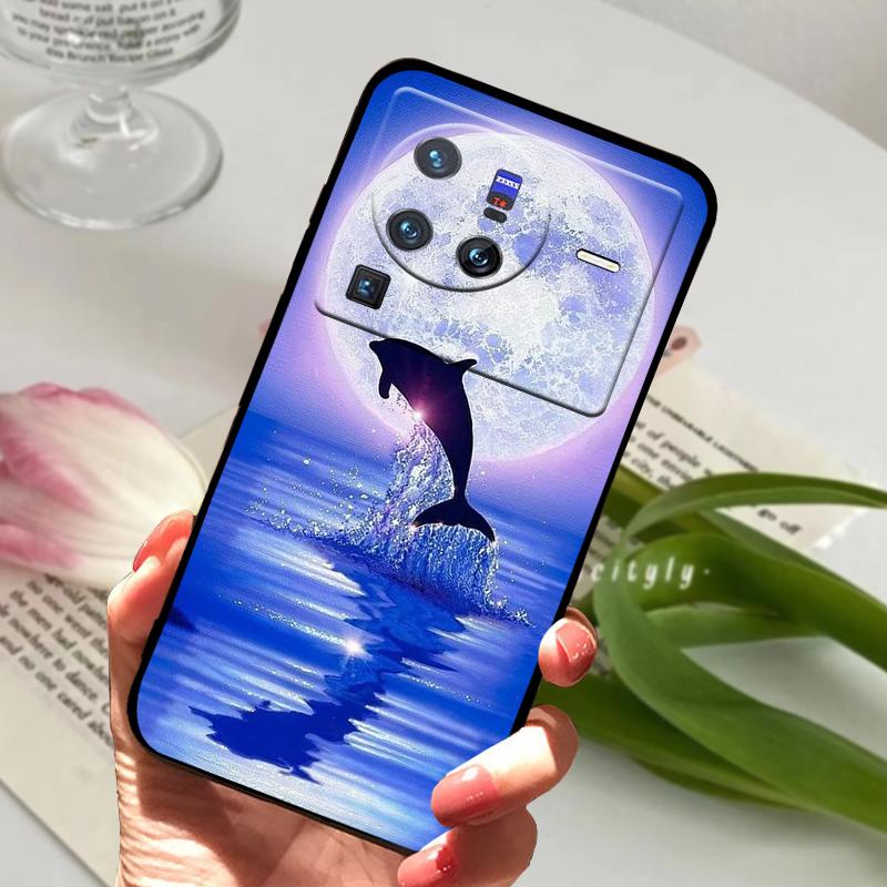 Мягкий силиконовый чехол для vivo X80 Pro 5G Coque X 80 Модный ТПУ чехол для телефона для Vivo X70 Pro Ударопрочный бампер Ракушки Милый мультяшный