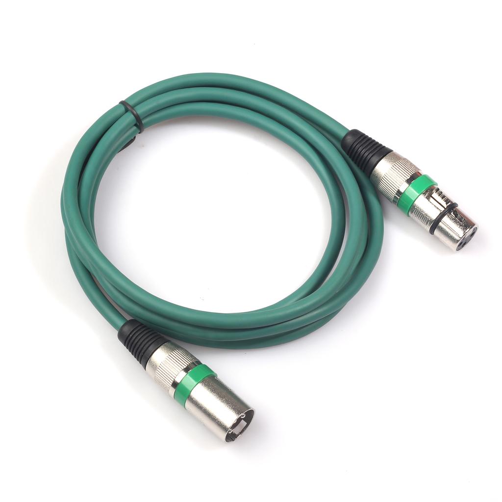 6 шт., 1,5 м, набор кабелей XLR, красочные микрофонные кабели, световой кабель для сцены DMX, 3-контактный разъем «папа-мама» для звука
