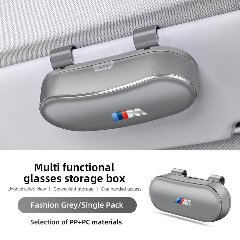 ZWVP7 Car Visor Sunglasses Car Glasses Case Glasses Clip Box Accessories Stickers For BMW G80 G06 G07 G42 G14 G15 G16 F82 F20 F21 F83