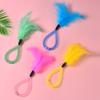 2Pcs Feather Cat Toys with Bells Interactive Spring Teaser Wand for Kittens Cats Interactive Cat Hunting Instinct Play Toy Colorful Pet Supplies