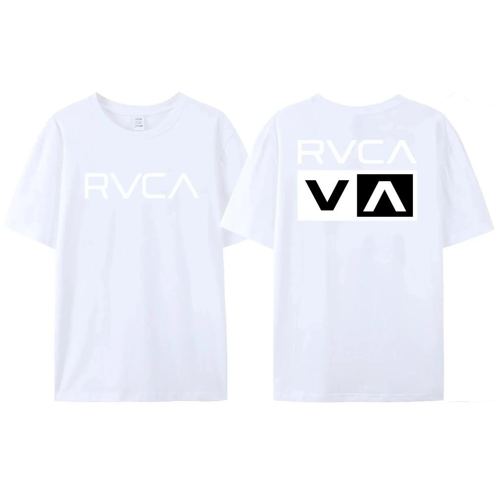 100% Хлопок RVCA Футболка Мужская Женская THE BALANCE OF OPPOSITES Футболка Футболка Оверсайз Короткий Рукав Дизайн Фирменная Футболка Топ Одежда