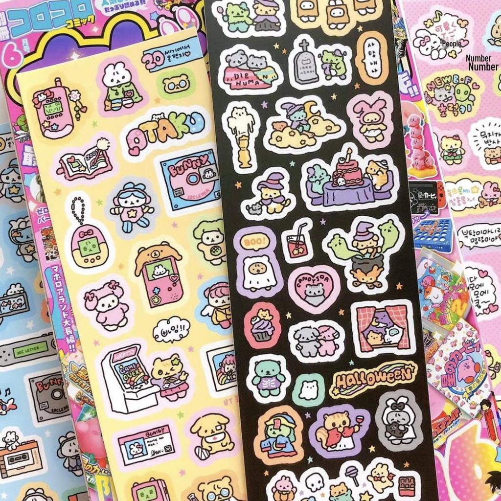 Korean Cute Hand-Drawn Doodle Rabbit Stickers for DIY Decoration