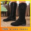 French Retro Thick-heeled Martin Boots for Children Are Comfortable But Knee-length Women's Long Boots 2025 Autumn and Winter New Models