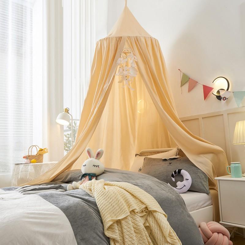 Nordic Style Ceiling Bed Canopy Baby Crib Breathable Mosquito Net Windproof Curtain Nursery Room Decor