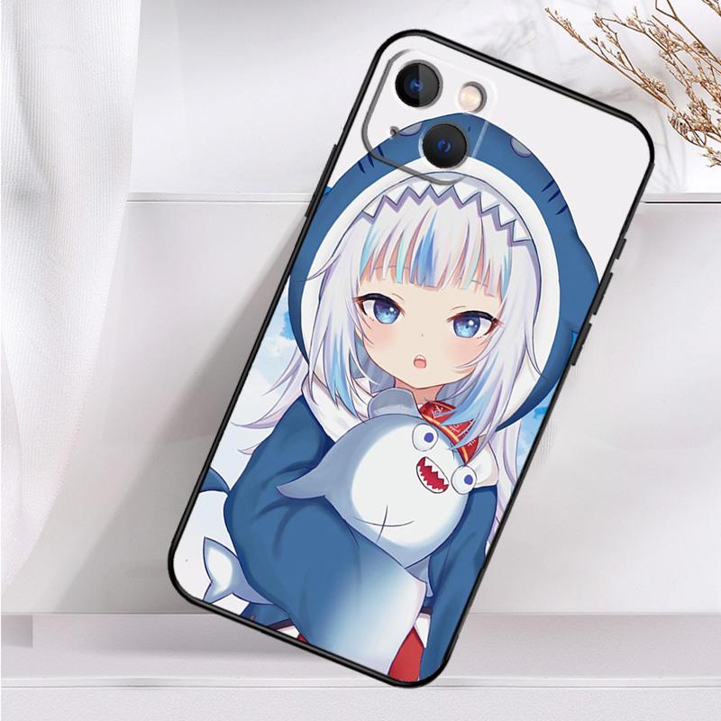 Gawr Gura Hololive Girl Ударопрочный Чехол Для iPhone 17 16 15 14 11 Pro Max Plus 12 13 Mini 16e 17 Air Чехол для Телефона