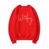 Wifey Sweatshirt Bridal Shower Gift Engagement Hoodie Top Gift for Bride Women Graphic Hoodies Long Sleeve Crewneck Sweatshirts