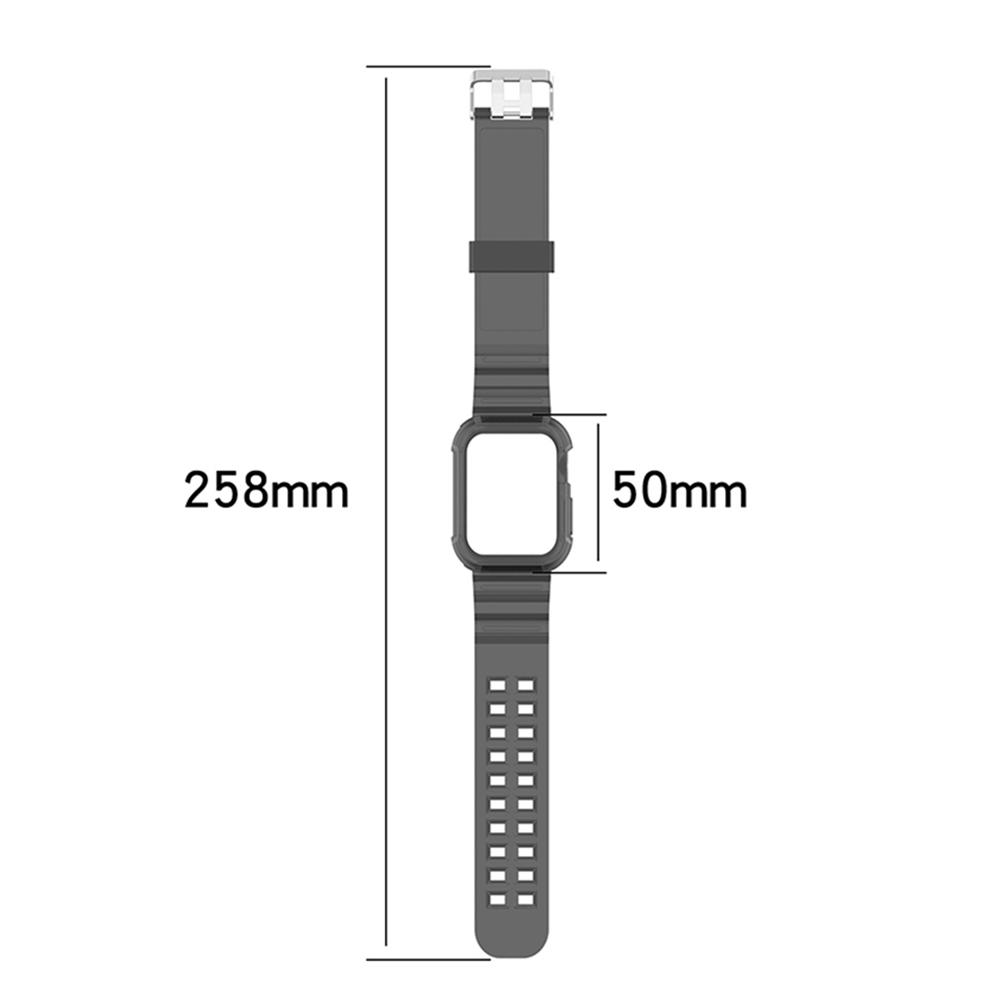Прозрачный ремешок + чехол для Apple Watch Series 8 7 6 SE 5 4 45 мм 44 мм 42 мм 41 мм прозрачный ремешок из ТПУ для iwatch 3 2 1 38 мм 40 мм