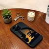 Excavator Phone Case  Soft  Silicone black For IPhone 17 16 15 14 13 12 11 X XR Plus Pro Max Plus