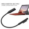 15V TypeC Female Cable for for Microsoft Surface Pro 3/4/5/6 Tablet Charging