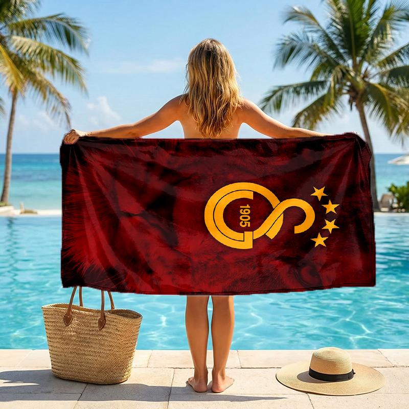 Galatasaray Fashion Beach Towel: Ideal for Summer Adventures Soft, absorbent and quick drying suitable for swimming and bathing
