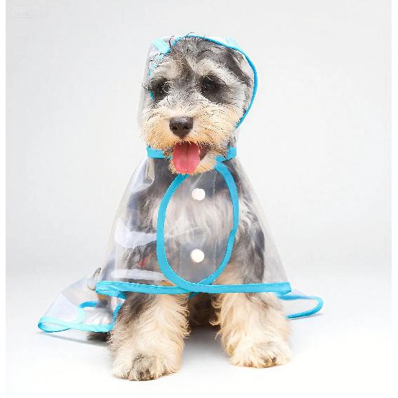 CXX dog raincoat transparent waterproof rainy day clothes dog walking artifact small and medium dog