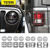 TESIN Lamp Hoods Car Front Head Light Tail Light Cover Rear Lamp Guards Protector Cover Accessories For Jeep Wrangler JL 2018