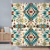 Западный Ацтекский Занавеска для душа Абстрактный Винтажный Бохо Ретро Геометрический Племенной Этнический Коренной Набор для ванной комнаты Американский Юго-западный