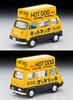 TOMYTEC Tomica Limited Vintage 1/64 Scale LV-201a Subaru Sambar Light Van Hot Dog Vendor (Yellow/Black) with Figure (Finished Product)