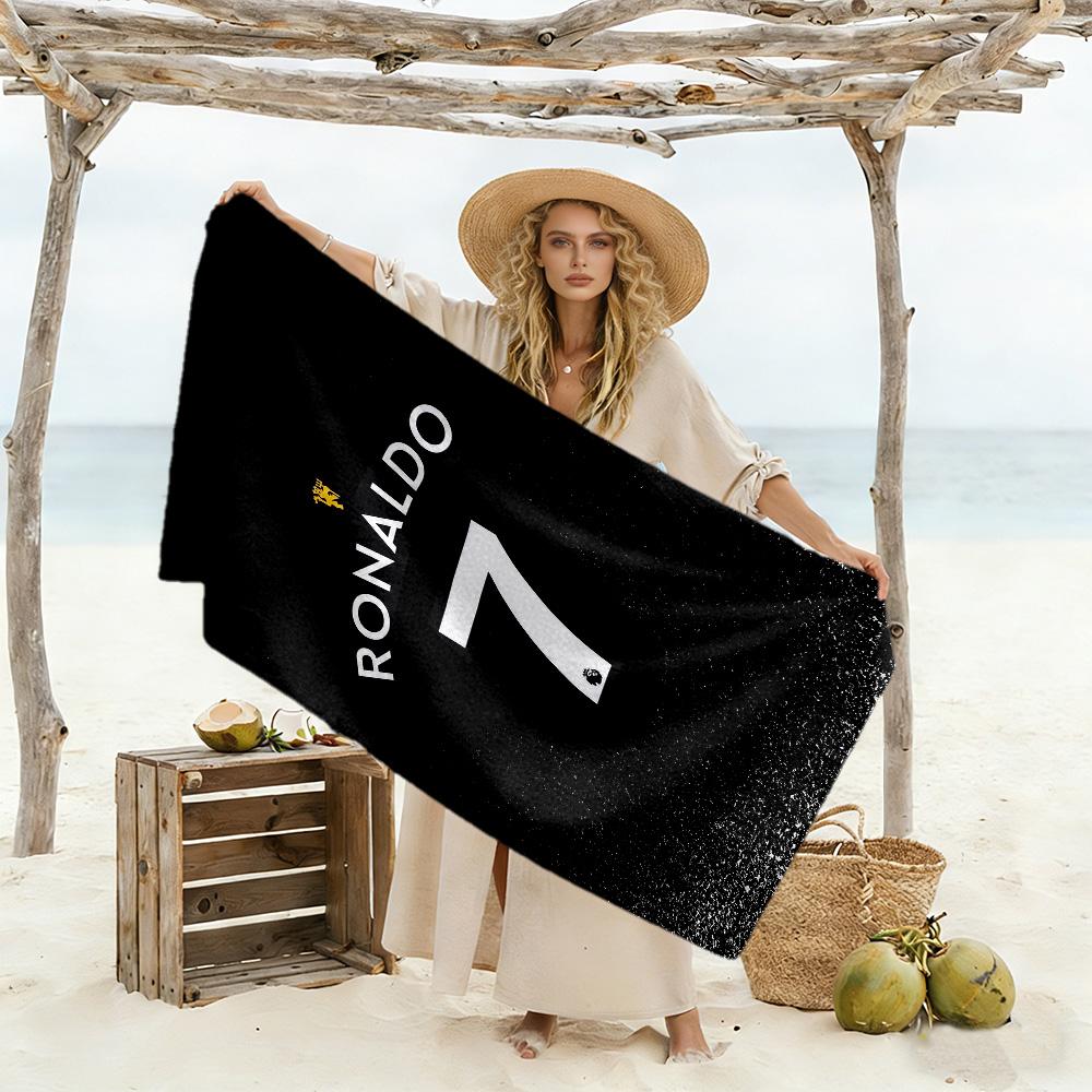 Ronaldo's Real Madrid Legacy Beach Towel Quick-Dry Soft Microfiber Comfortable Lightweight Suitable for Swimming, Gym, Camping, Yoga Vacation