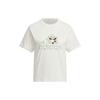 Badge Of Sport Graphic Panda Print Casual T-Shirt Women Tops White JI6868