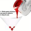 50Pcs Paint Strainer 150 Mesh Fine Mesh Paper Paint Filter Cone, Fine Nylon Mesh Funnel Hooks for Use Automotive