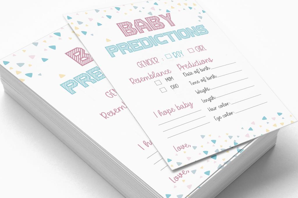Inkdotpot Gender Reveal Baby Shower Game Set Of 50 BabyA AlphabetA ABCA Game Ita s A Boy Ita s A Girl Party